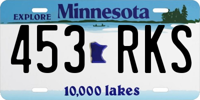 MN license plate 453RKS