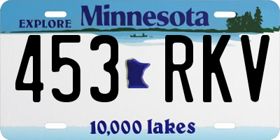 MN license plate 453RKV