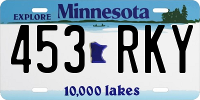 MN license plate 453RKY