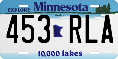 MN license plate 453RLA