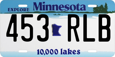 MN license plate 453RLB