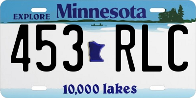 MN license plate 453RLC