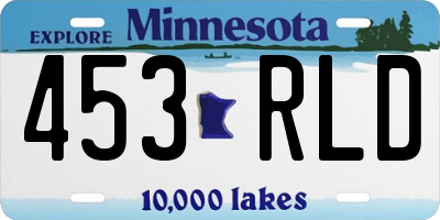 MN license plate 453RLD