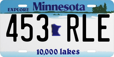 MN license plate 453RLE
