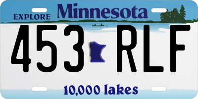 MN license plate 453RLF