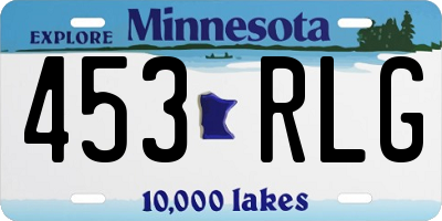MN license plate 453RLG