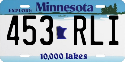 MN license plate 453RLI
