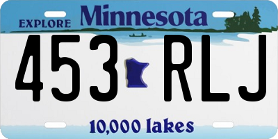 MN license plate 453RLJ