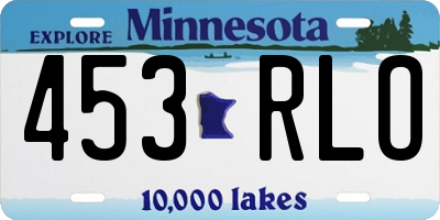 MN license plate 453RLO
