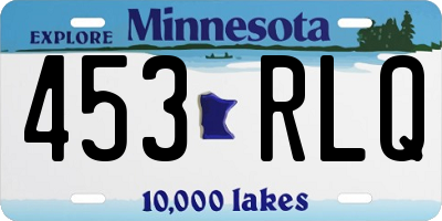 MN license plate 453RLQ