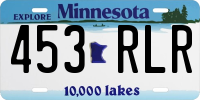 MN license plate 453RLR