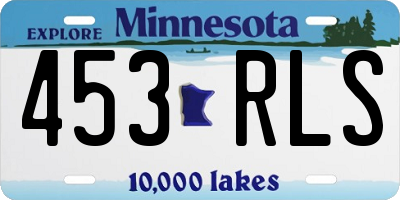 MN license plate 453RLS