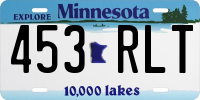 MN license plate 453RLT