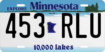 MN license plate 453RLU