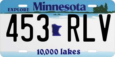 MN license plate 453RLV