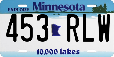 MN license plate 453RLW