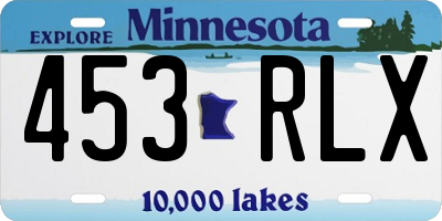 MN license plate 453RLX