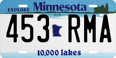 MN license plate 453RMA