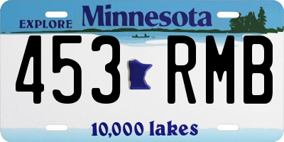 MN license plate 453RMB