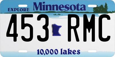 MN license plate 453RMC