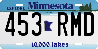 MN license plate 453RMD