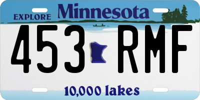 MN license plate 453RMF