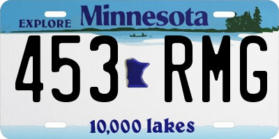 MN license plate 453RMG