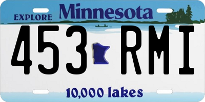 MN license plate 453RMI