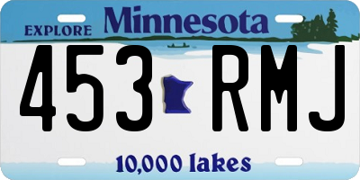 MN license plate 453RMJ