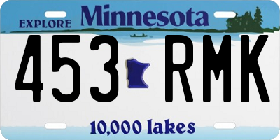 MN license plate 453RMK