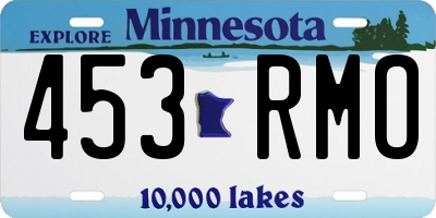 MN license plate 453RMO