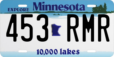 MN license plate 453RMR