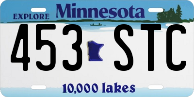 MN license plate 453STC