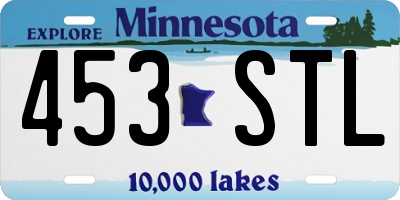 MN license plate 453STL
