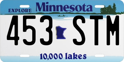 MN license plate 453STM
