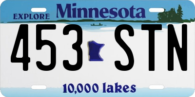 MN license plate 453STN