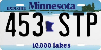 MN license plate 453STP
