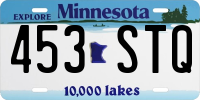 MN license plate 453STQ