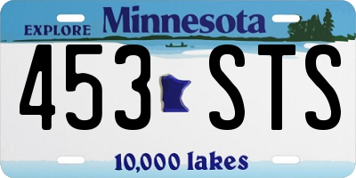 MN license plate 453STS