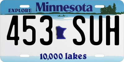 MN license plate 453SUH