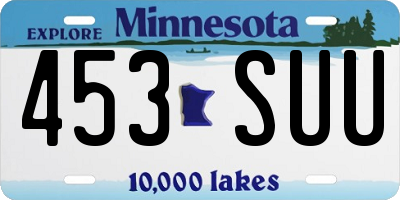 MN license plate 453SUU