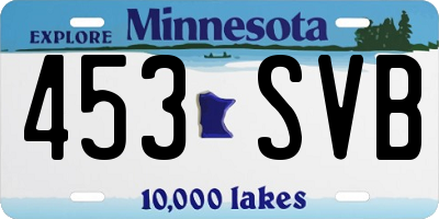MN license plate 453SVB