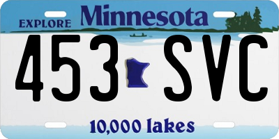MN license plate 453SVC