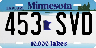 MN license plate 453SVD