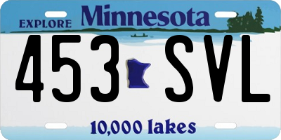 MN license plate 453SVL