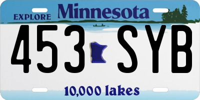 MN license plate 453SYB