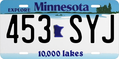 MN license plate 453SYJ