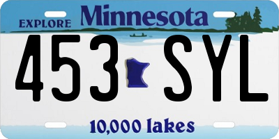 MN license plate 453SYL