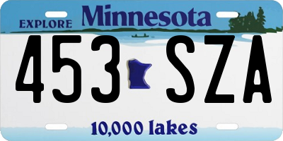 MN license plate 453SZA