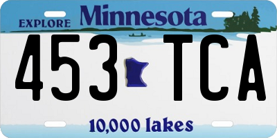 MN license plate 453TCA
